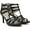 Black Vinci, variant on Womens Mallie Metallic Strappy Heels