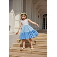 thumbnail image 3 of Arshiner Dresses for Girls Toddler Elastic Waist Loose Dress Summer Tiered Flowy Midi Dress Toddler Girl Dress, 3 of 6