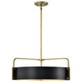thumbnail image 3 of Nuvo Lighting Altos 5 Light Large Pendant - Matte Black and Natural Brass Finish, 3 of 14