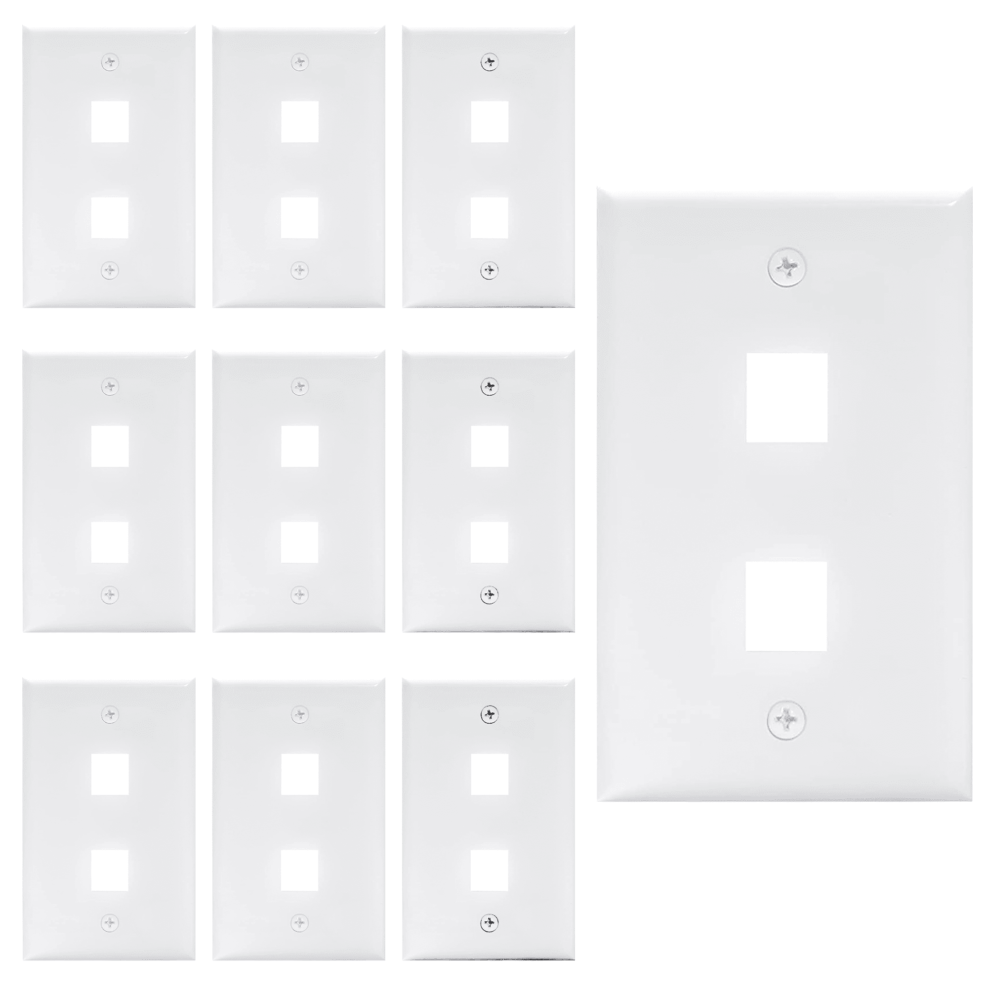 SkyQ 2Port Wall Plates (10Pack) for Neat and Organized