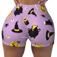 thumbnail image 2 of Uemuo Cute Halloween Pattern Women Workout Impact Shorts Scrunch Butt Lifting Gym Shorts Seamless Booty Biker Shorts-XX-Large, 2 of 8