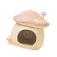 thumbnail image 4 of Casita de cerámica para hámster, cama con escondite para hámster, nido para hámster con forma de seta, pequeño animal Rosa, 4 of 9