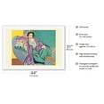 thumbnail image 2 of Small Odalisque in a Purple Robe - Vintage Art Exhibition Poster by Henri Matisse c.1937 - Fine Art Rolled Canvas Print 27in x 40in, 2 of 4