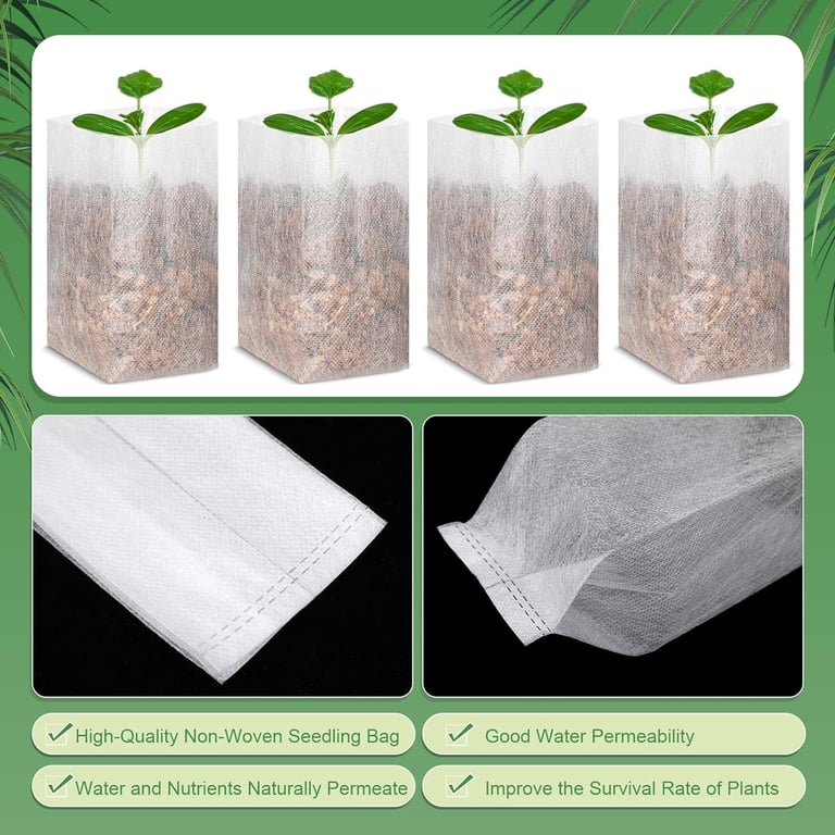 Namzi 1000 Pcs Seedling Nursery Bags Seed Bags Non Woven Plants