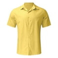 thumbnail image 3 of Mens T Shirts Golf Hawaii Solid Short Sleeve Double Pocket Turn Down Button Mens Knit Polo, 3 of 3