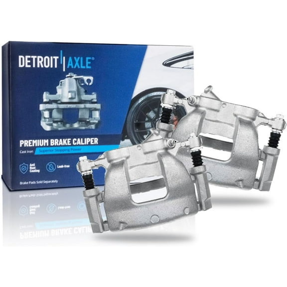 Detroit Axle - Front Brake Calipers with Brackets Replacement for 2015-2019 Ford Transit-150 250 350 HD - 2pc Set
