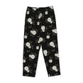 thumbnail image 4 of Xecao Rose Flowers Women's Straight Lounge Pajama Pants: The Epitome of Relaxed Sleepwear, 4 of 9