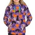 thumbnail image 4 of Hoodies for Women - Halloween Black Cats Comfrt Colour Drawstring Women'S Fashion Hoodies & Sweatshirts, Fall Outfits Clothes for Women 2024 Pullover with Kangaroo Pocket, 4 of 7