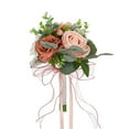 thumbnail image 4 of Ramo de novia con rosas de eucalipto simuladas, ramo de , ramo creativo y elegante para novia para graduación, día de la madre, 4 of 9