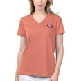 thumbnail image 2 of Women's Margaritaville Coral San Francisco 49ers Game Time V-Neck T-Shirt, 2 of 2