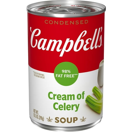 Campbell’s Condensed 98% Fat Free Cream of Celery Soup, 10.5 Ounce Can, Quantity of 19