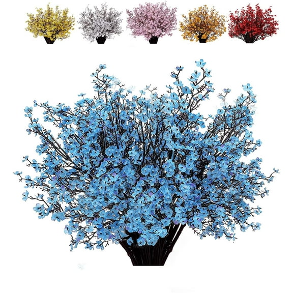 Sinhoon 6 Pcs Babys Breath Artificial Flowers Bulk Faux Gypsophila Bouquet Fake Real Touch Silk Babies Breath Flower for Table Centerpieces Wedding Home Farmhouse Party DIY Decor