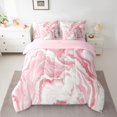 thumbnail image 2 of Homewish Fluid Art 7-Piece Twin Bedding Sets,Ink Painting Aesthetic Bedding Comforter Set,Pink White Sheet Sets For Girls Kids,Super Cozy Room Decor Reversible, 2 of 8