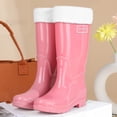 thumbnail image 3 of Uobin Women's High Top Rain Boots On Outdoor Winter Lined Fashion Shoes Camping Daily Use, 3 of 4