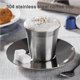 thumbnail image 4 of Inteprter Taza de café de acero inoxidable, aislamiento térmico de doble capa y taza de café con cápsula Anti-escaldado Juegos de servir café y té L Inteprter HA027431-02, 4 of 6