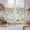 Beige, variant on Easter Bunny Kitchen Curtains 45 Inch Length, Eucalyptus Leaves Spring Easter Eggs Country Tiers Curtains for Bathroom Bedroom Cafe, Light Filtering Small Window Treatment Drapes 2 Panels 42"Wx45"L