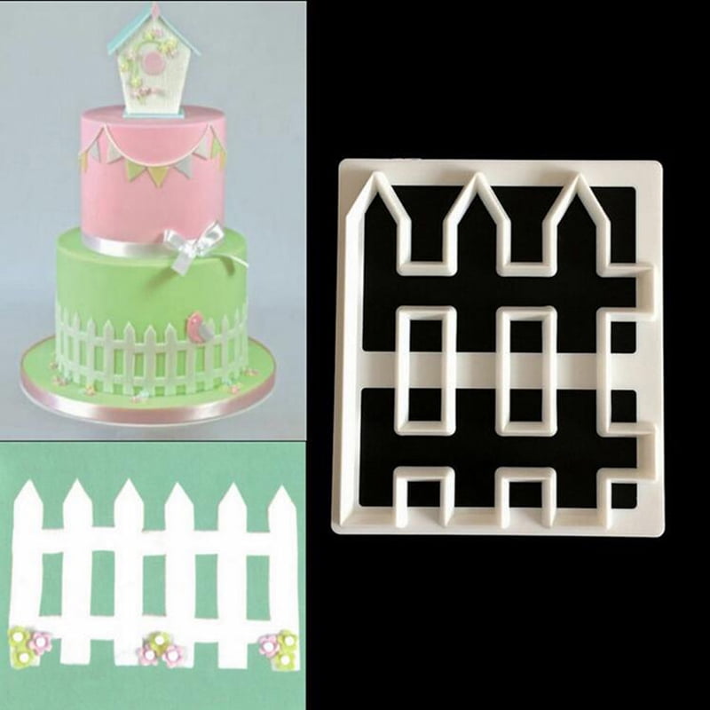 Fence Design Plastic Fondant Cutter Cake Mold Fondant DIY Decorating Tools Y5
