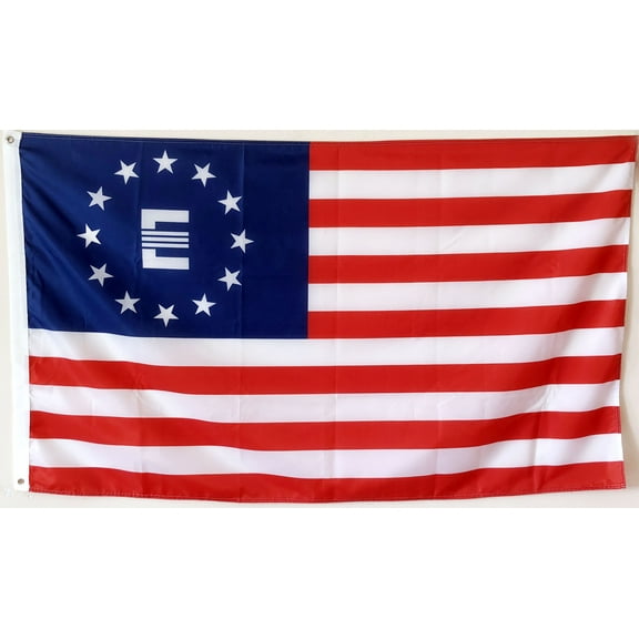 Yanbooch 12 star Enclave E American Flag banner with Grommets Man cave Decor 3x5Feet
