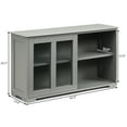 thumbnail image 3 of Costway Kitchen Storage Cabinet Sideboard Buffet Cupboard w/ Sliding Door Gray, 3 of 10