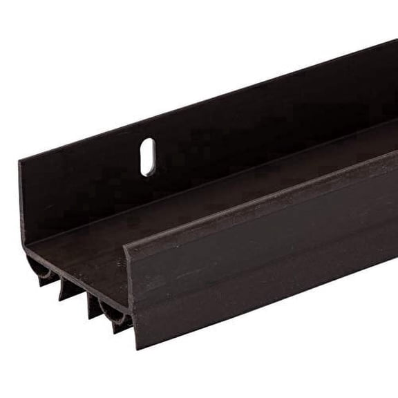 Randall Manufacturing PVC Slide-On Door Bottom Seal, Weather Stripping for Doors, 1-3/4 in x 36 in, Brown