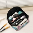 thumbnail image 2 of FORMRS Makeup Bag Travel Cosmetic Organizer for Women Fold Flat Zipper Pouch with Handle, Sea Boat, 2 of 8