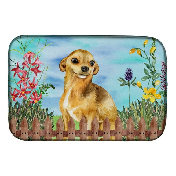 Chihuahua Spring Dish Drying Mat