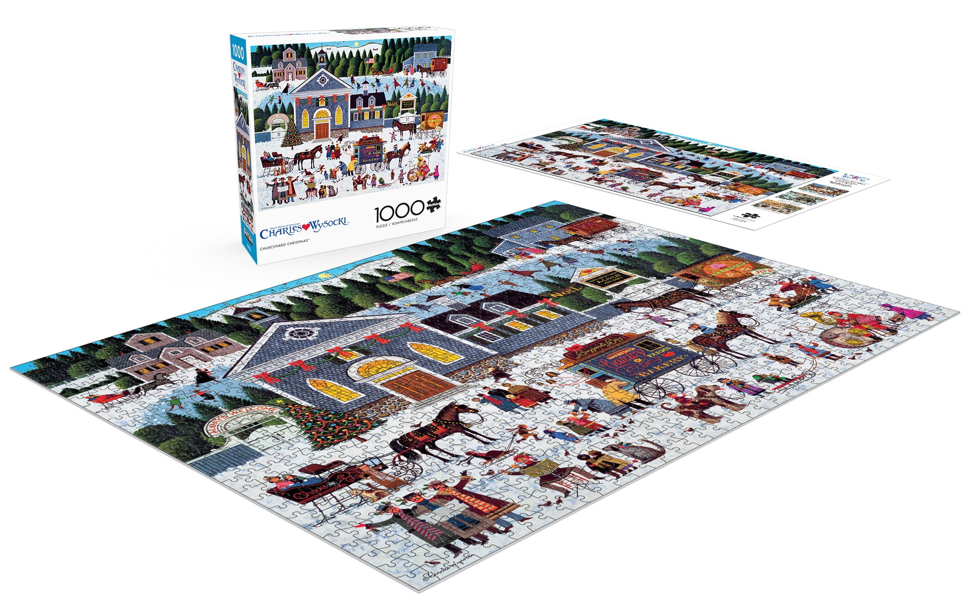 Buffalo Games 1000-Piece Charles Wysocki Churchyard Christmas Jigsaw Puzzle