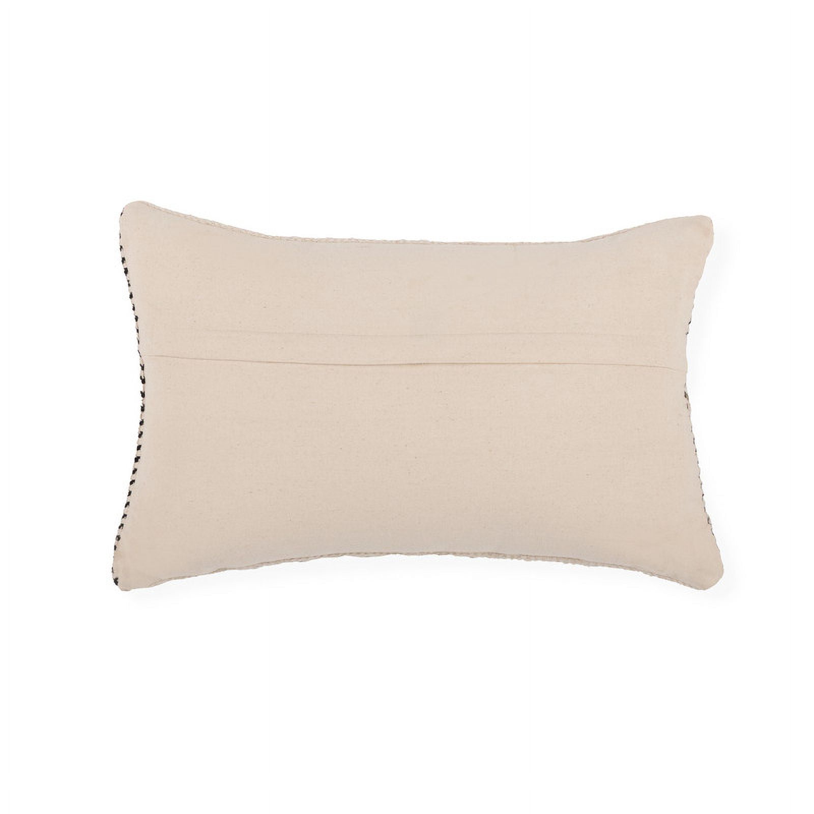 · REDEARTH · Boho Textured Throw Pillow Cushion Covers- Lumbar Woven Tufted Decorative Farmhouse Cases Set for Couch, Sofa, Bed, Chair, Dining, Patio, Outdoor; 100% Cotton (12"x20", Gray) Pack of 2