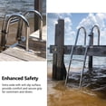 thumbnail image 4 of Boat 4 Step Boat Pontoon Ladder 316 Stainless Steel Anti Slip Folding Telescoping Deck Ladder with Pedal Hand Railing for Swimming Pool Marine, 4 of 7