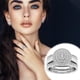 thumbnail image 4 of Censtreet Women 2-in-1 Wedding Engagement Bridal Halo Ring Set Detachable Shiny Diamond Set Engagement Wedding Rings, 4 of 7