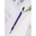 thumbnail image 3 of Mouliraty Retractable Metal Ballpoint Pen with Stylus Nib, Aluminum Barrel, Smooth Writing, 1.5mm Ink,  Purple, 3 of 7