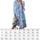 thumbnail image 2 of Sonducket Vestido Midi de manga larga estampado cuello gran columpio cintura alta ropa de mujer Vestidos Cielo azul SG, 2 of 8