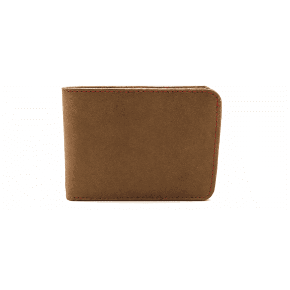 RAYMONS OVERSEAS-Men's Genuine Leather Bi-Fold Wallet Slim RFID Blocking Wallet with Multiple Card Slots Cash Pocket ID Window Durable Everyday Wallet Brown