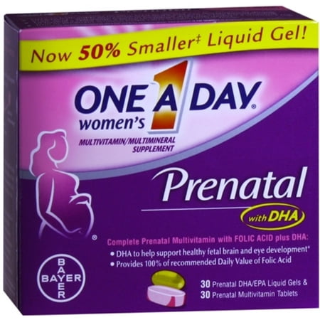 One-A-Day Les femmes Comprimés prénatales et Gels liquides pour 60 Chaque (pack de 3)