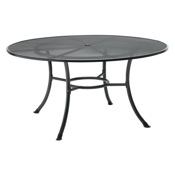 Kettler Round Mesh Top Steel Patio Dining Table Com Kettler Round Mesh Top Steel Patio, Mesh Top Patio Table