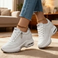 thumbnail image 2 of Women's Platform Sneakers Wedges  Lace Up Shoes Increase Fashion Sneakers for Womens Girls, 2 of 6