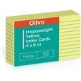 thumbnail image 2 of Yellow Index Cards 4x6 Lined Ruled Flash Note Cards 100 Count, 220 GSM Heavy ..., 2 of 4