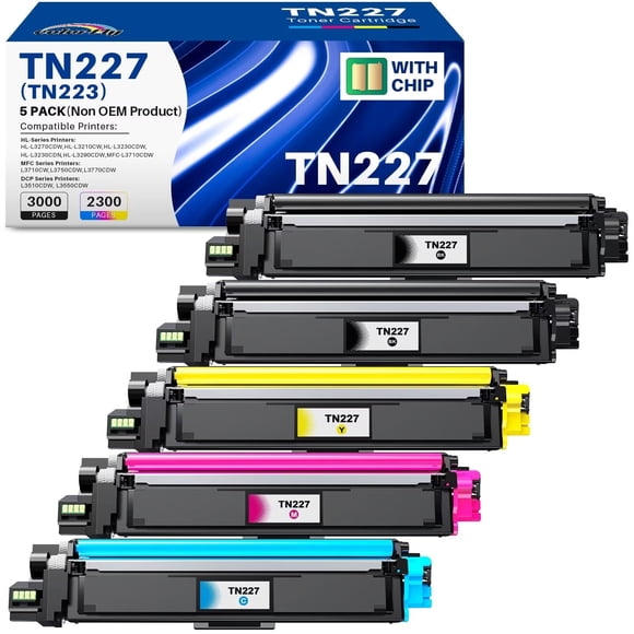 Cartuchos de tóner Colorfly TN227 de alto rendimiento para HL-I3290CDW
