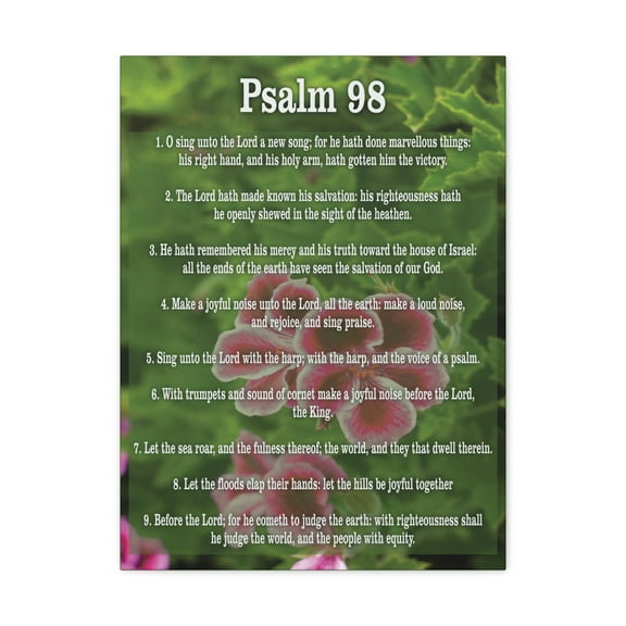 Scripture Walls Psalm 98:4 Joyful Noise Of Salvation Bible Verse Canvas Christian Wall Art Ready to Hang Unframed