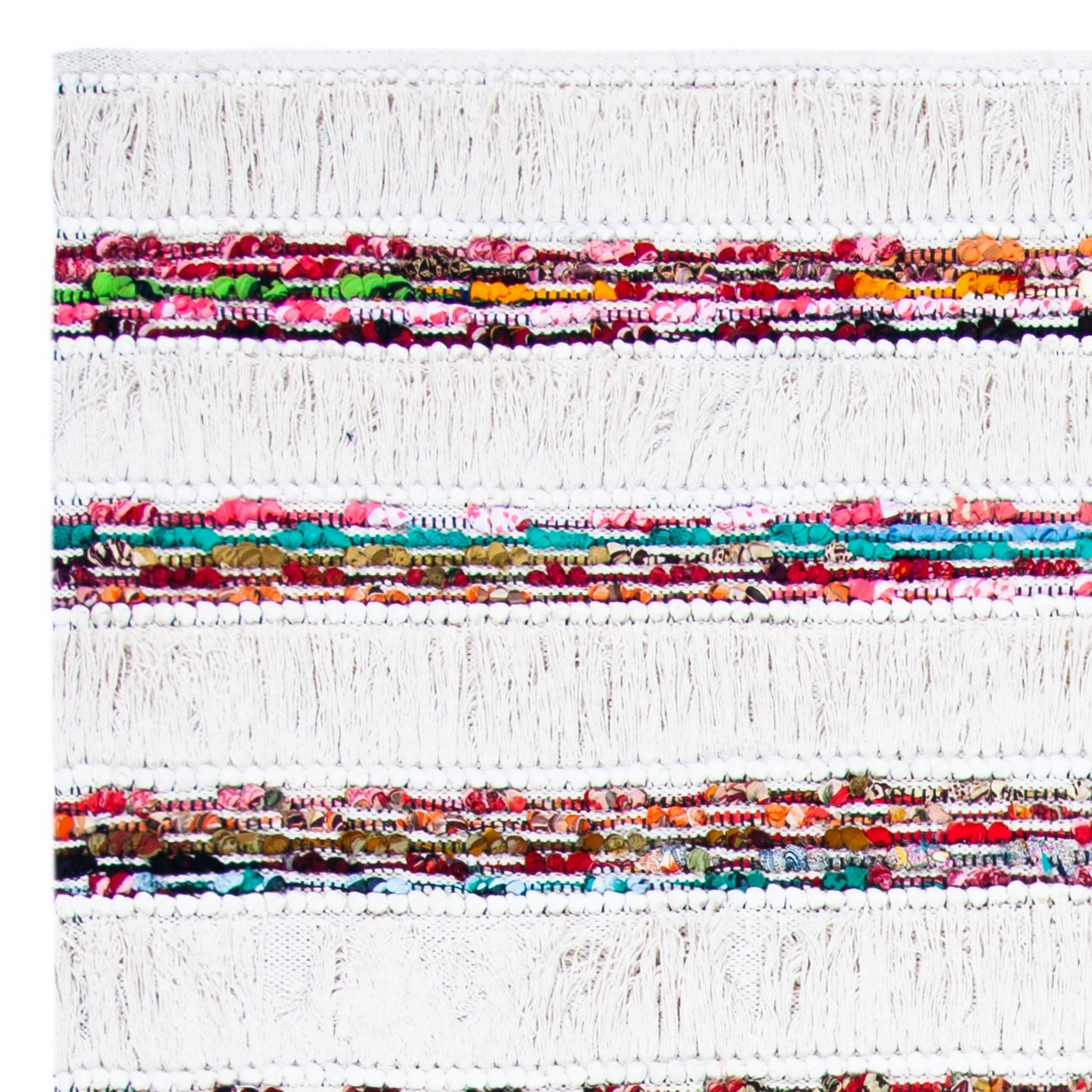 SAFAVIEH Natura Wilson Southwestern Striped Area Rug, Ivory/Red, 8' x 10'