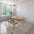 thumbnail image 2 of Juego de Comedor de Madera con 4 Sillas Tapizadas para 4 Personas, Mesa y Sillas para Comedor y Cocina, Midtown Concept Capri, Roble y Gris Claro, 2 of 5