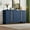 Antique Navy, variant on Harper & Bright Designs Storage Cabinet Sideboard with 4 Doors Large Storage Space Buffet Cabinet with Adjustable Shelves id Handles for Living Room and Dining Room, Antique Navy