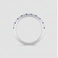 thumbnail image 3 of Blue Sapphire Moissanite Wedding Engagement Half Eternity Band Ring 925 Sterling Silver Gemstone Jewelry For Women Gift By KIRAN FINE JEWELS, 3 of 5