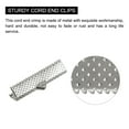 thumbnail image 4 of Unique Bargains 160Pack Ribbon Crimp Clamp Ends 30mm Cord End Clasp for DIY Craft Silver White, 4 of 7