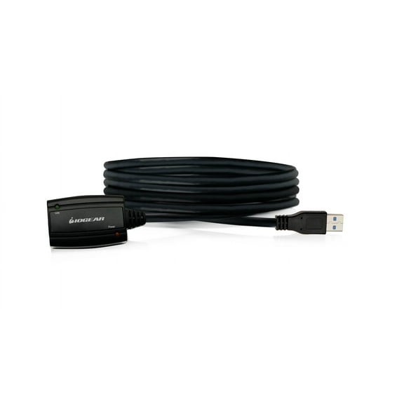 Iogear GUE305 BOOSTLINQ EXTENSION CABLE USES ACTIVE ELECTRONICS TO AMPLIFY THE USB SIGNAL AND