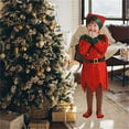 thumbnail image 5 of Kids Elf with Hat Christmas Outfits Christmas Suits 7-8 Years, 5 of 5