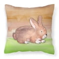 thumbnail image 1 of Carolines Treasures BB7410PW1414 Rabbit Watercolor Fabric Decorative Pillow, 1 of 4