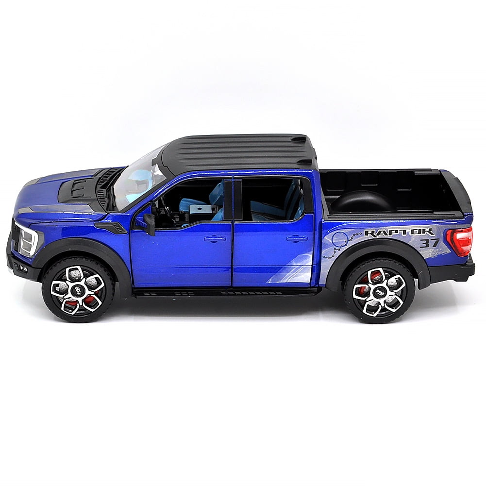 1: 20 Suitable for Ford Raptor F150 alloy die-casting metal car model, with sound, light and rebound functions, children's toy car collection, boys' birthday gift