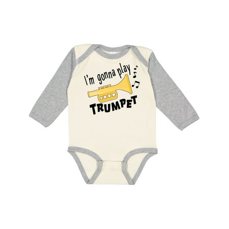 

Inktastic I m Gonna Play Trumpet- music Gift Baby Boy or Baby Girl Long Sleeve Bodysuit