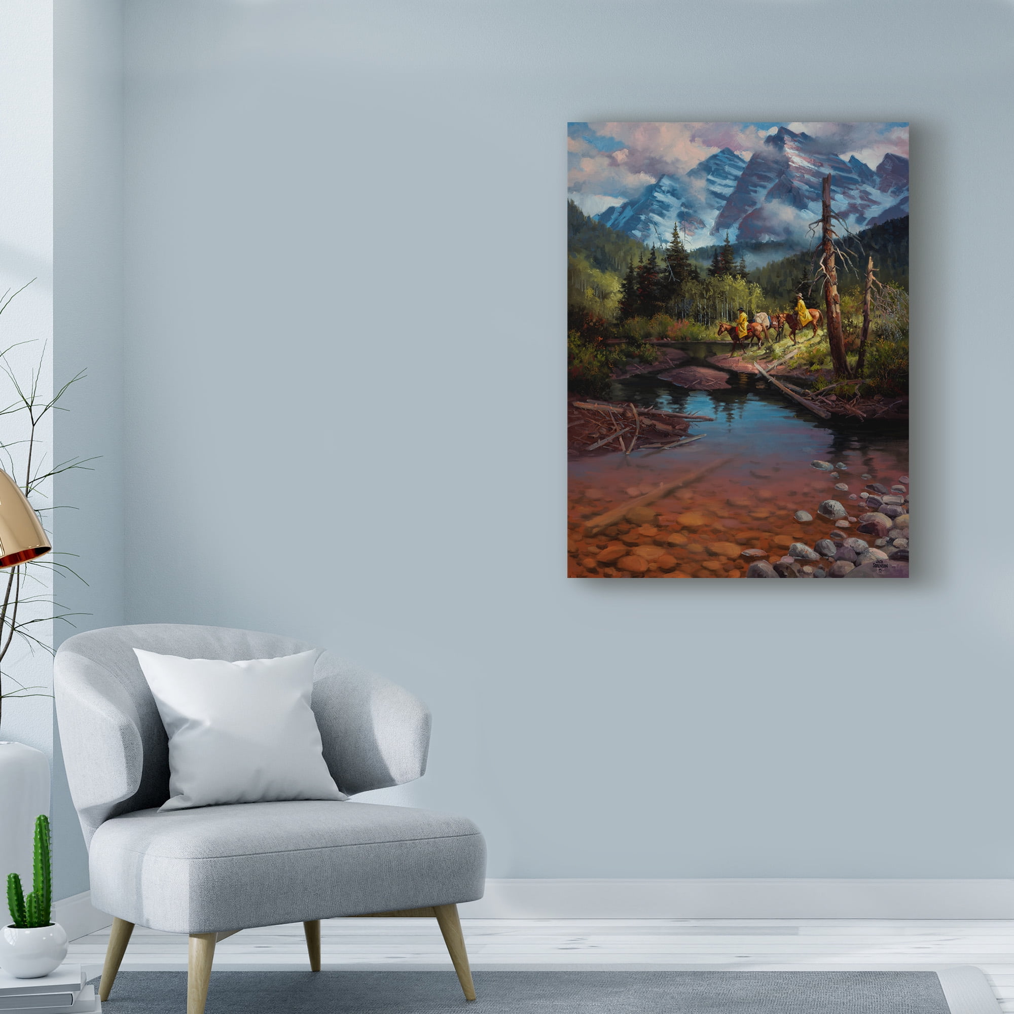 Trademark Fine Art 'Ridin the High Country' Canvas Art by Jack Sorenson
